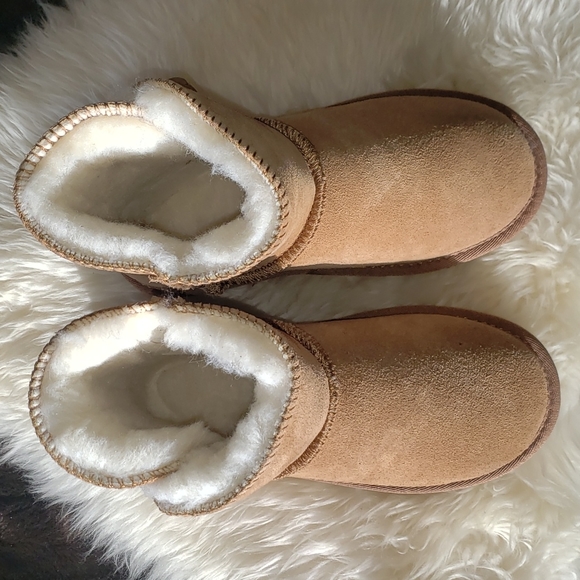 Aussie Merino Chestnut Tan Shearling Boot 1Y new Without Tag - Picture 5 of 12